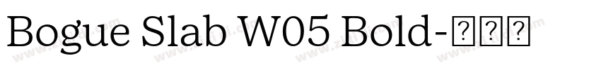 Bogue Slab W05 Bold字体转换